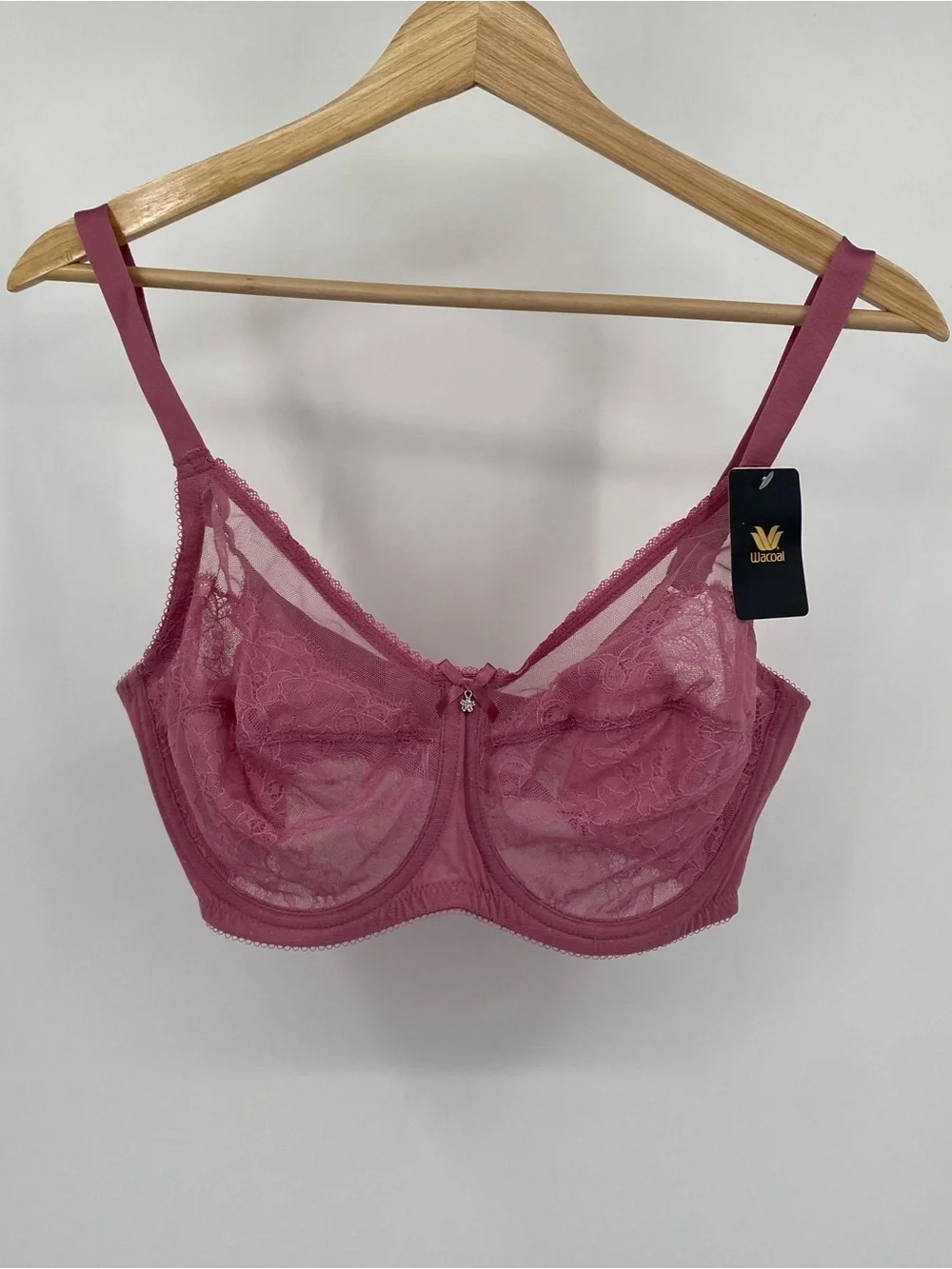 Wacoal Retro Chic Full Figure Underwire Bra Dusty Rose Pink 36DD NWT